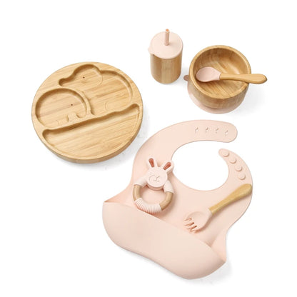 Ensemble - Assiette, Couvert, Gobelet, Bol, Bavoir, Hochet