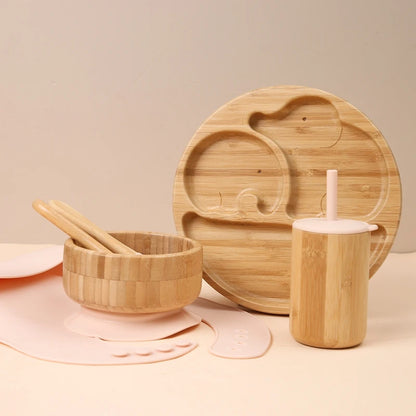 Ensemble - Assiette, Couvert, Gobelet, Bol, Bavoir, Hochet
