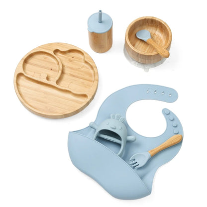 Ensemble - Assiette, Couvert, Gobelet, Bol, Bavoir, Hochet